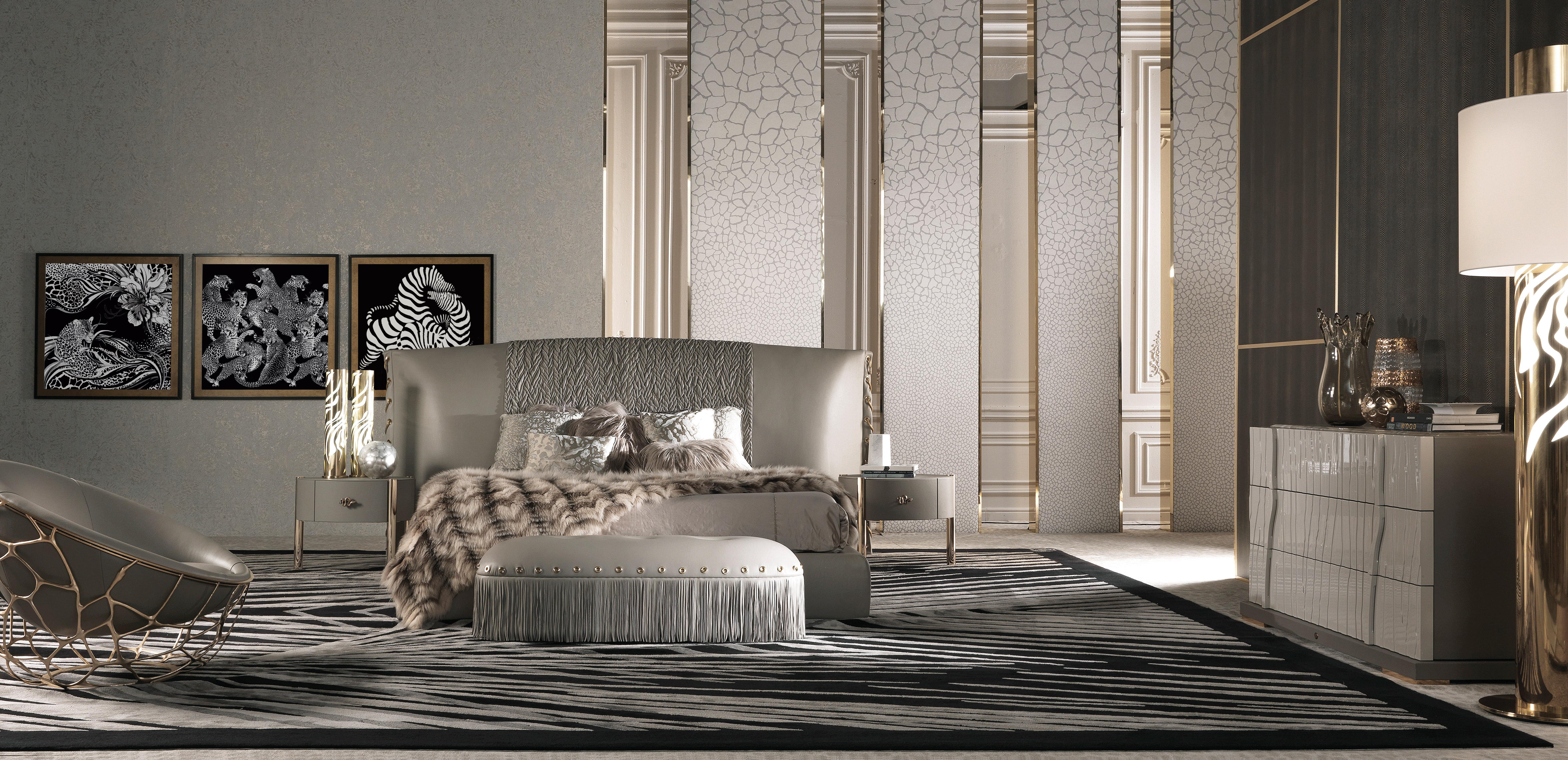Métal Fauteuil Sioraf en cuir du 21e siècle par Roberto Cavalli Home Interiors en vente