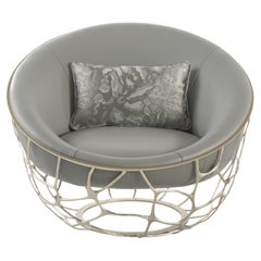 21st Century Sioraf Armchair in Leather by Roberto Cavalli Home Interiors