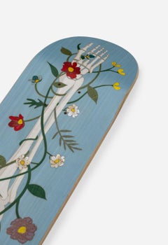 21st Century Skateboard Marcantonio Wood Inlay Scapin Light Blue Turquoise