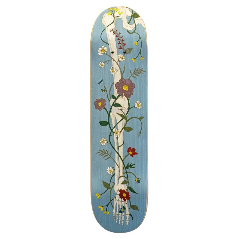 21st Century Skateboard Marcantonio Wood Inlay Scapin Light Blue Turquoise For Sale