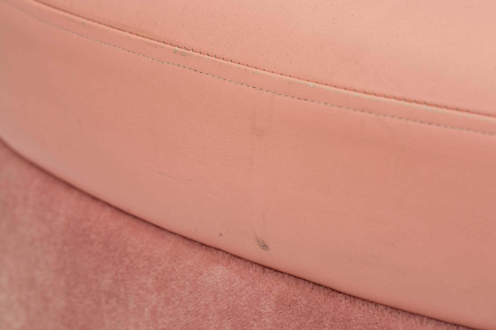 Contemporary 21st Century Sketch Gallery Charlotte Chair Pierre Frey Rose Velvet Rose Leather