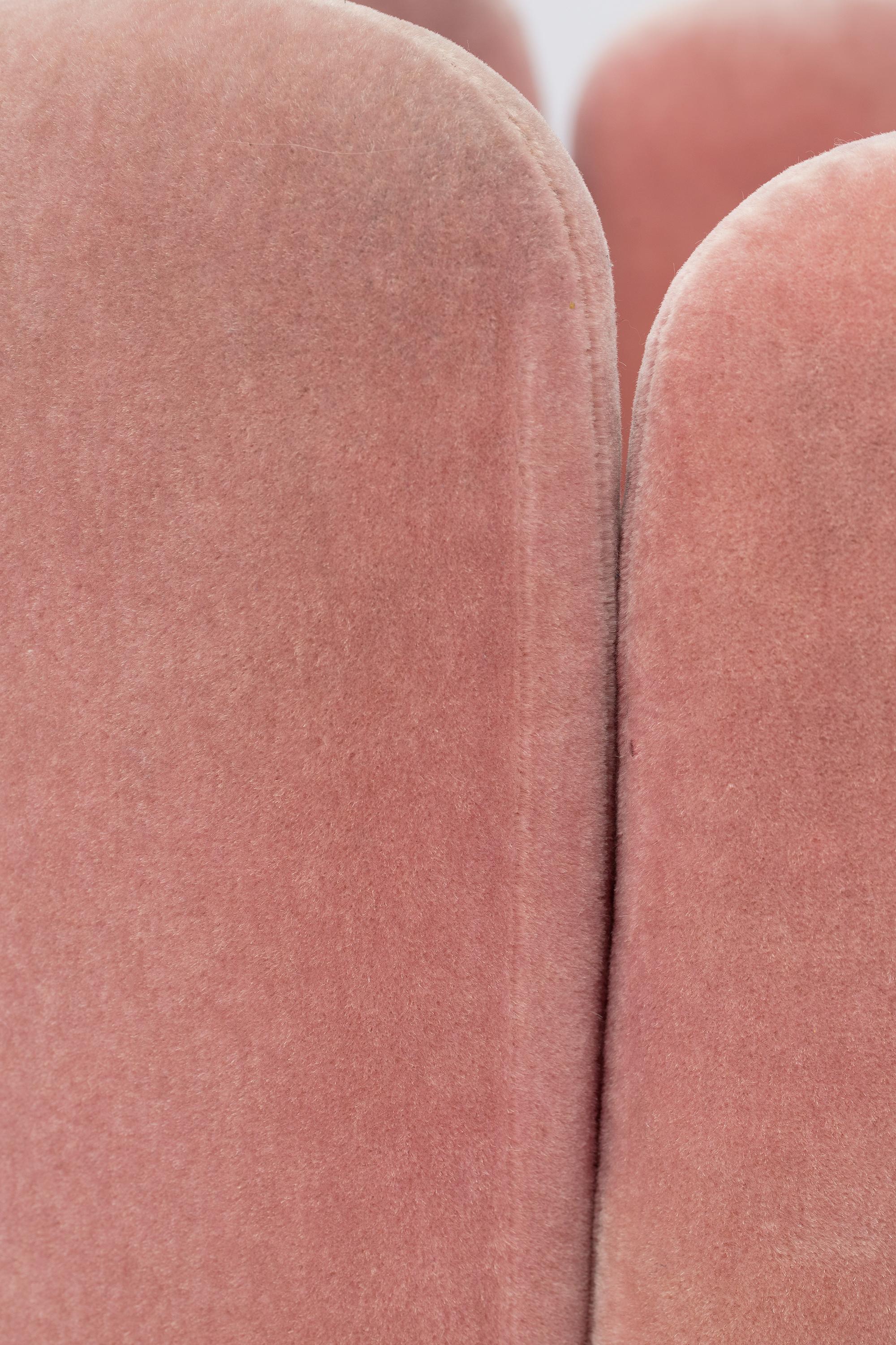 Copper 21st Century Sketch Gallery Charlotte Chair Pierre Frey Rose Velvet Rose Leather