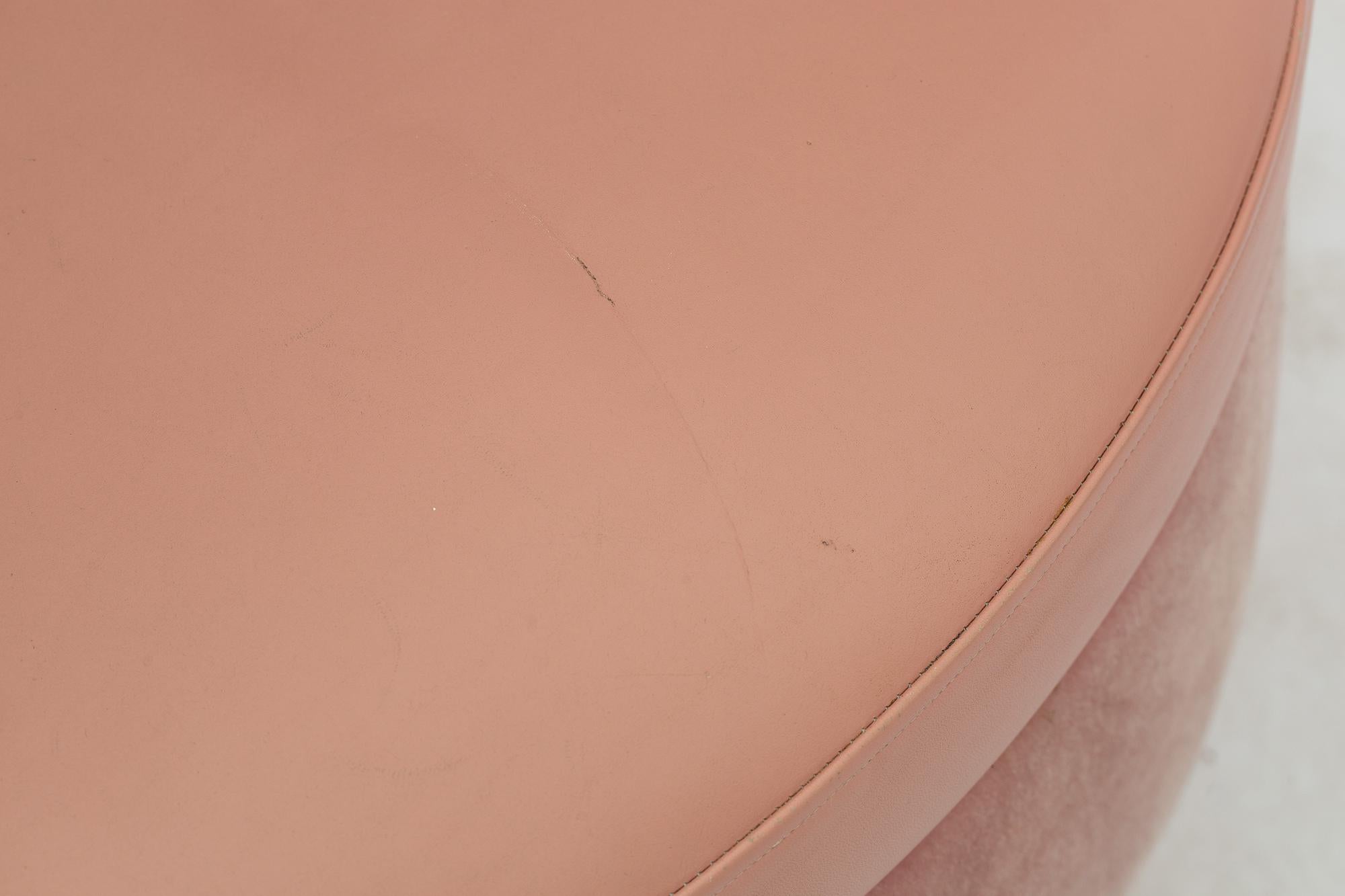 21st Century Sketch Gallery Charlotte Chair Pierre Frey Rose Velvet Rose Leather 1