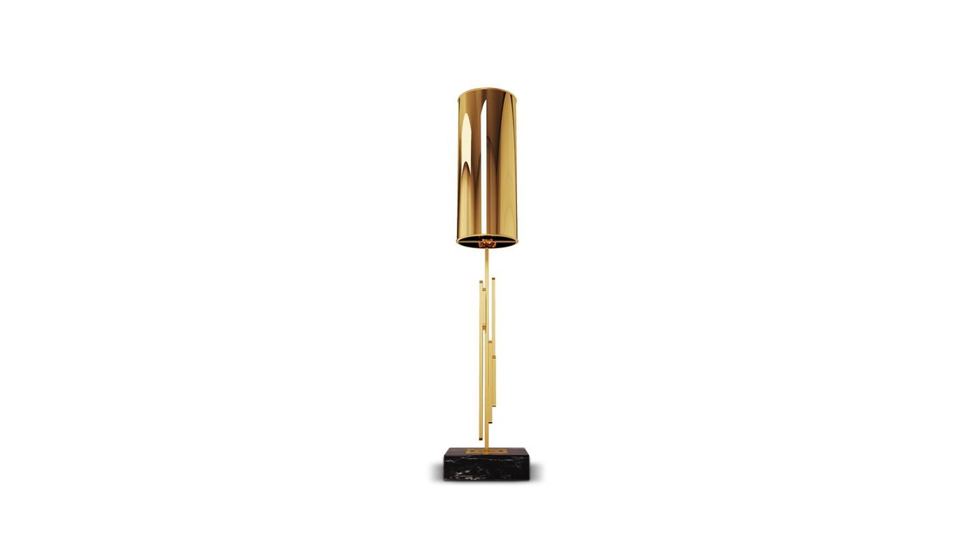 21st Century Skyscraper Table Lamp Brushed Brass In New Condition For Sale In RIO TINTO, PT