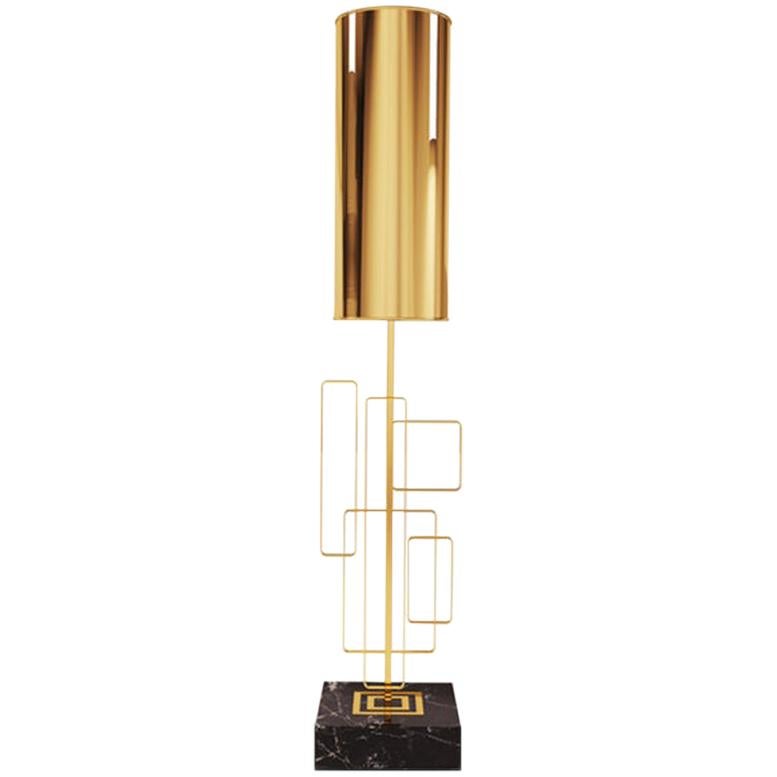 21st Century Skyscraper Table Lamp Brushed Brass