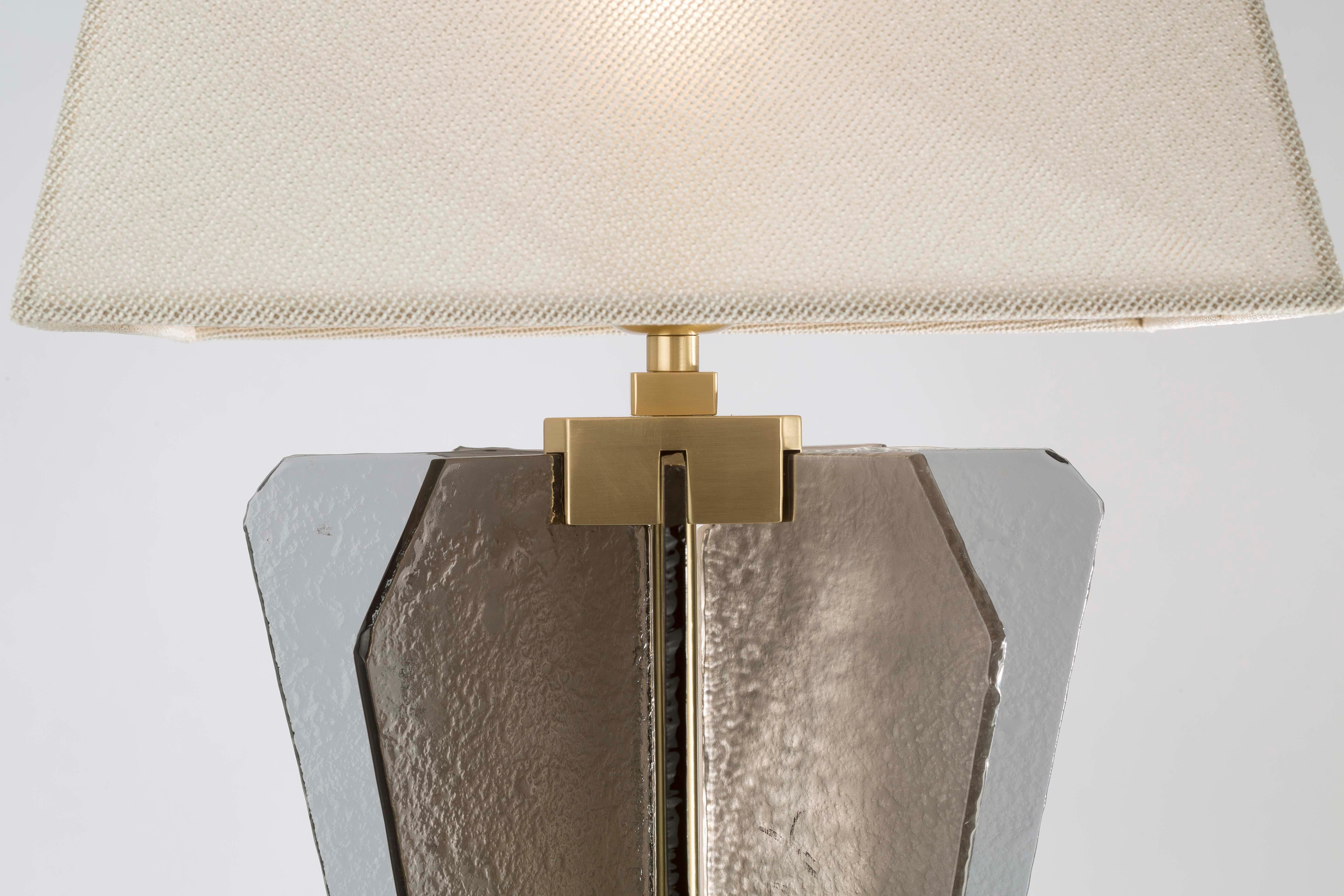 Italian SLIVER Table Lamp 1731-BB-22 by OFFICINA LUCE For Sale