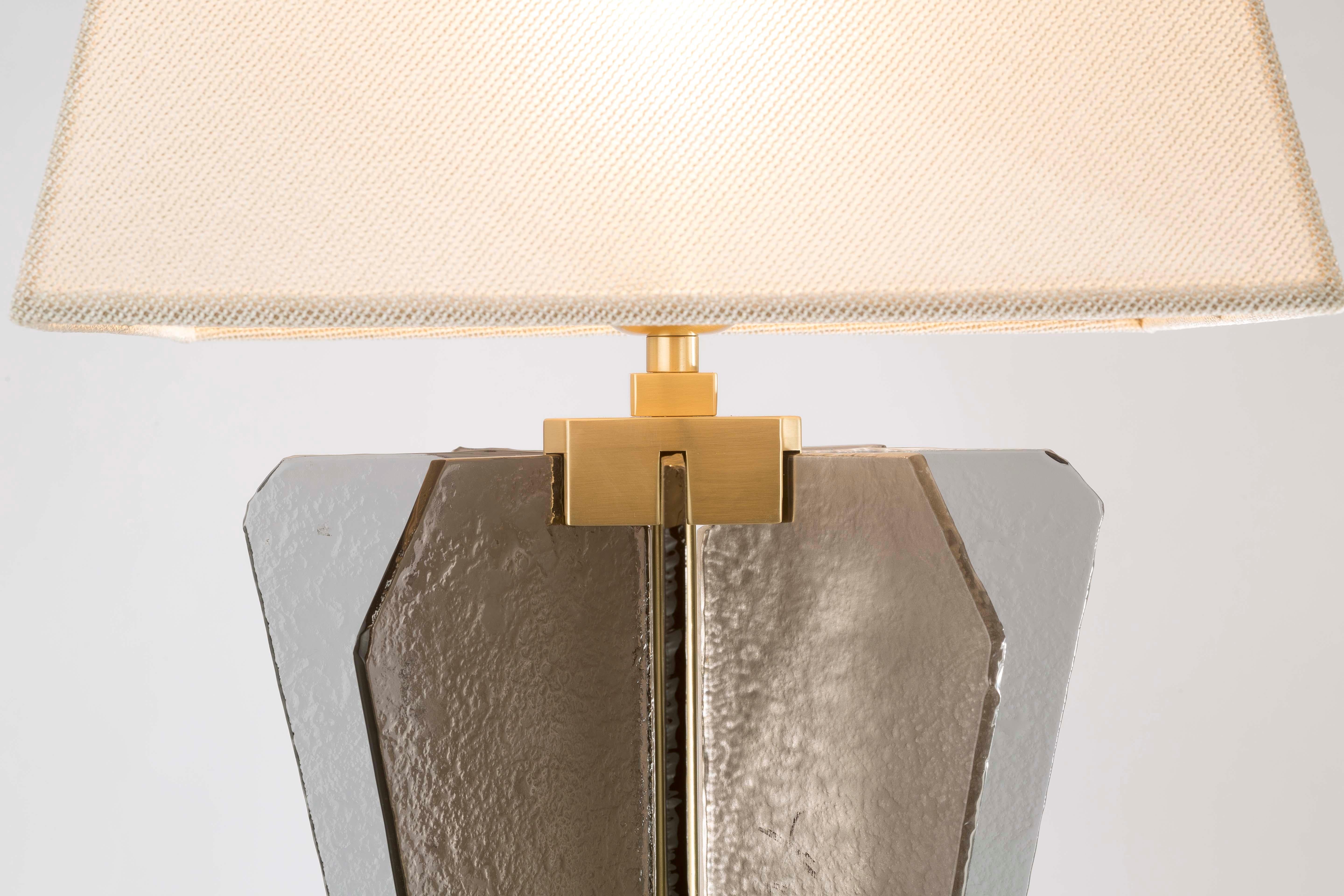 Burnished SLIVER Table Lamp 1731-BB-22 by OFFICINA LUCE For Sale