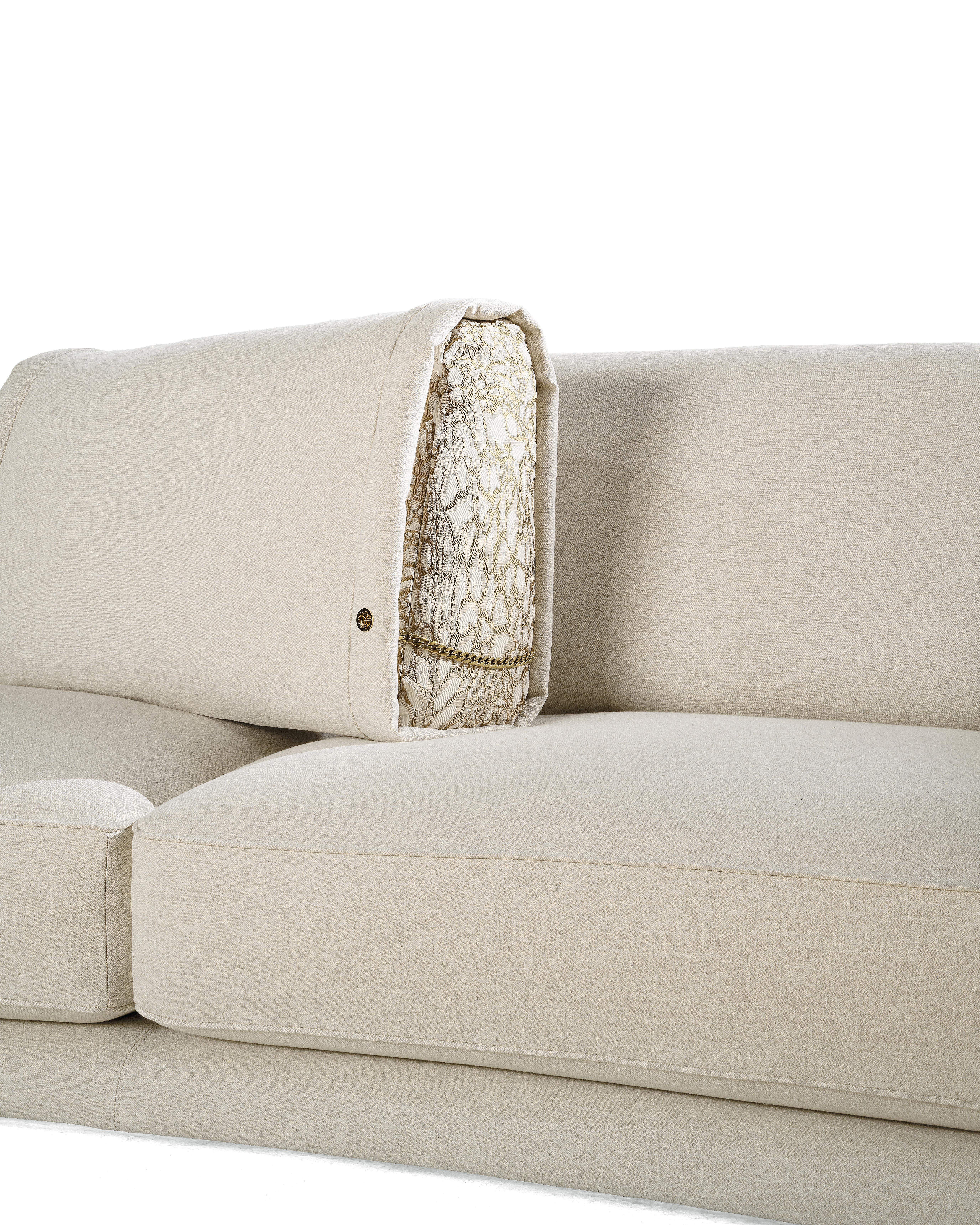 21st Century Smoking 2 Sofa in Fabric by Roberto Cavalli Home Interiors In New Condition For Sale In Cantù, Lombardia