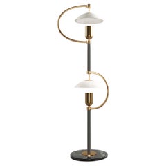 Lampadaire Sofo du 21e siècle en laiton et albâtre fabriqué au Portugal par Creativemary