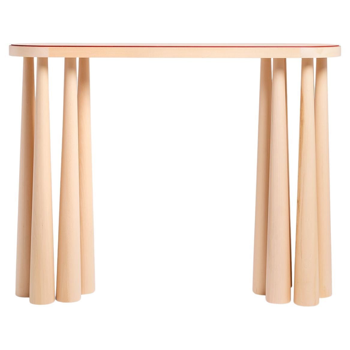 21st Century Solid Linden Wood Console