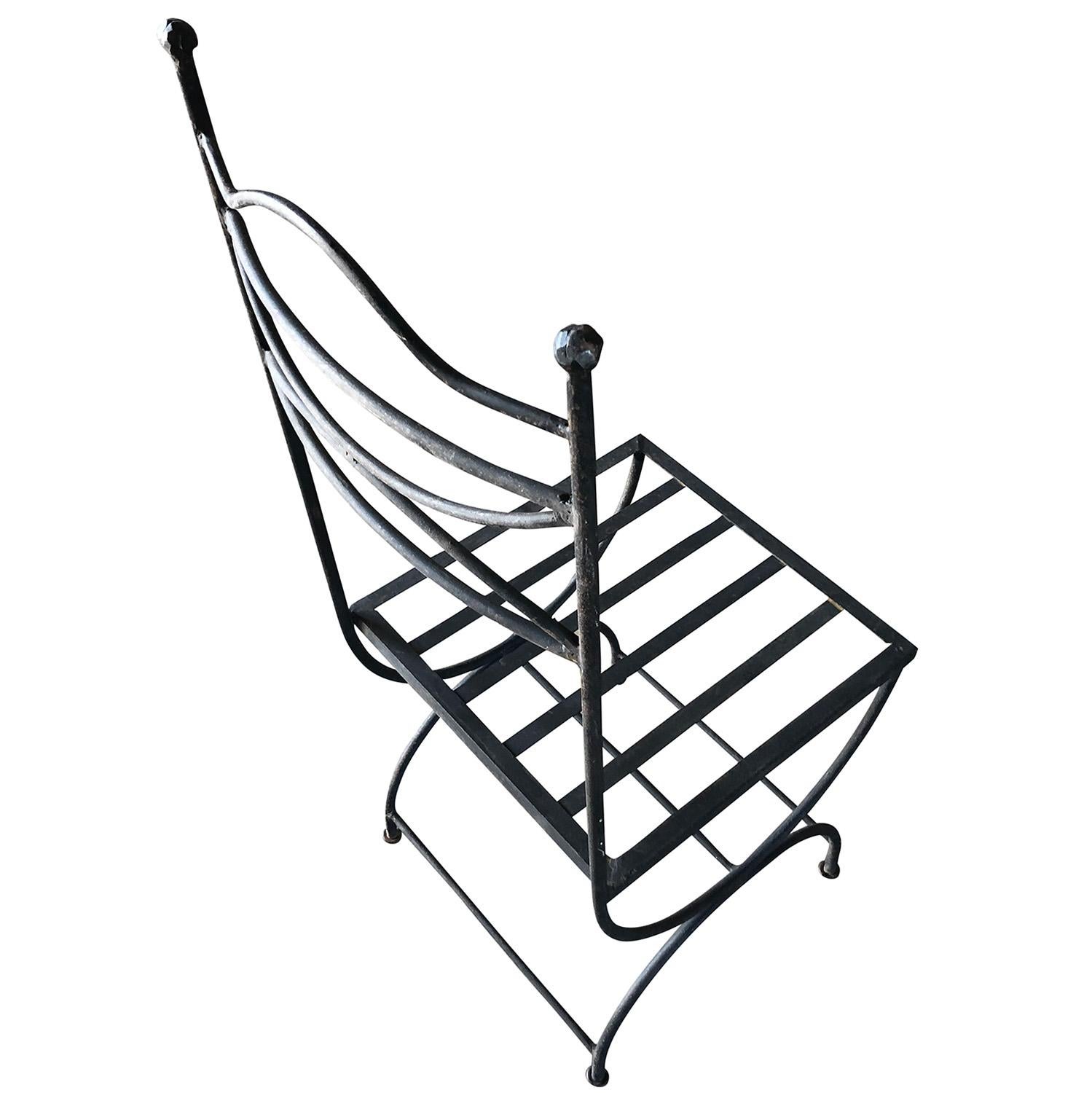 Fait main Ensemble de dix chaises d'appoint en fer, Espagne, 21e siècle en vente