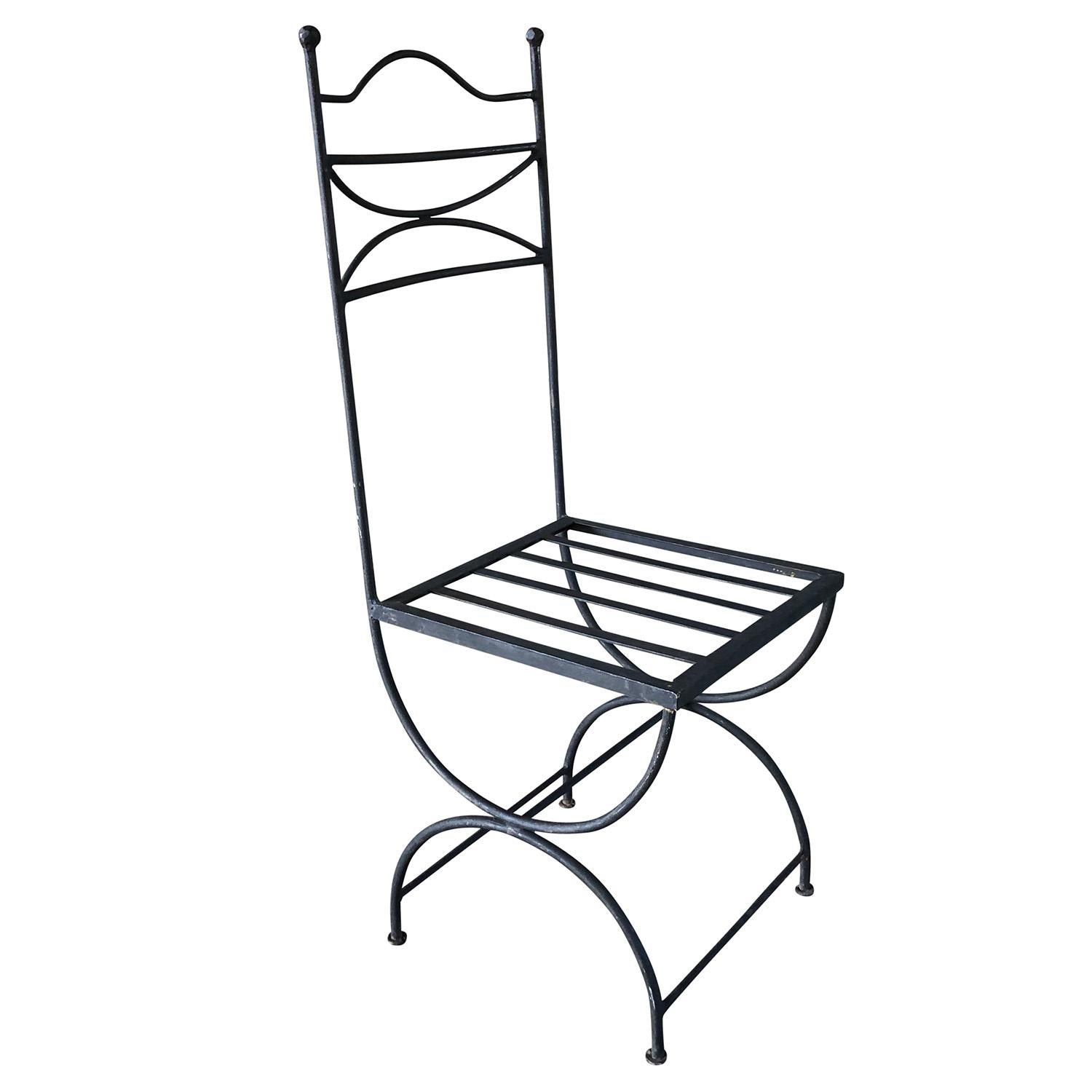 XXIe siècle et contemporain Ensemble de dix chaises d'appoint en fer, Espagne, 21e siècle en vente