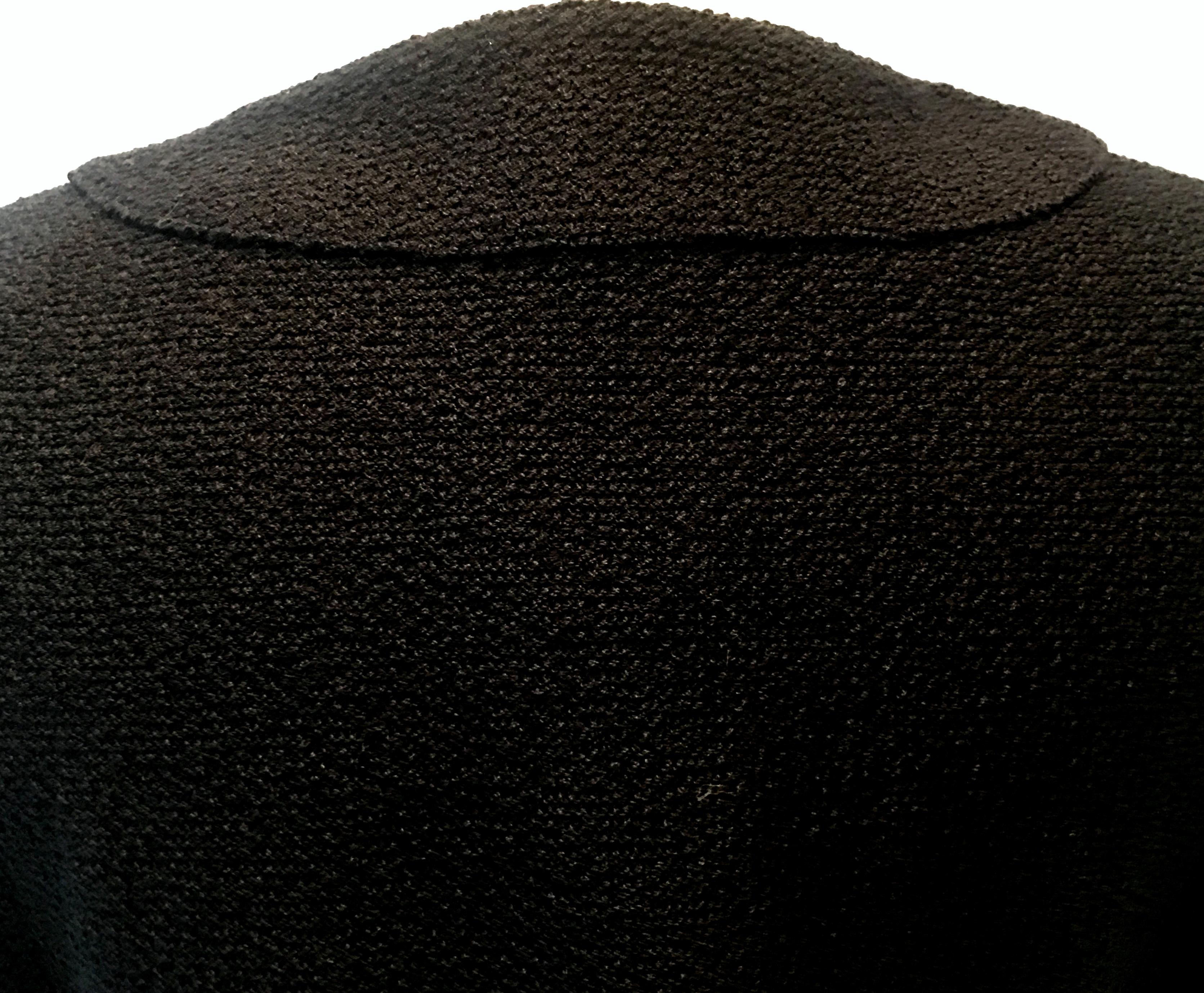 21st Century St. John Black  Silk Knit Jacket Size 8 For Sale 2