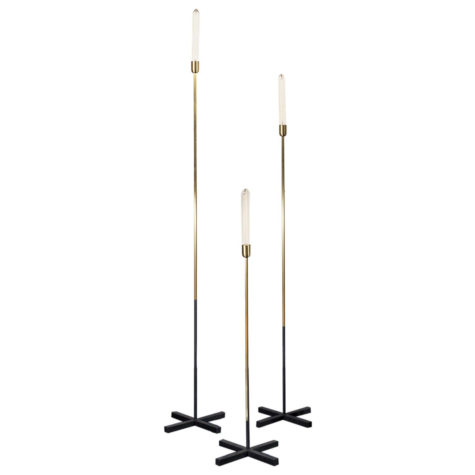 21st Century Standing Lamps Floor Lamps in Opaque Brass