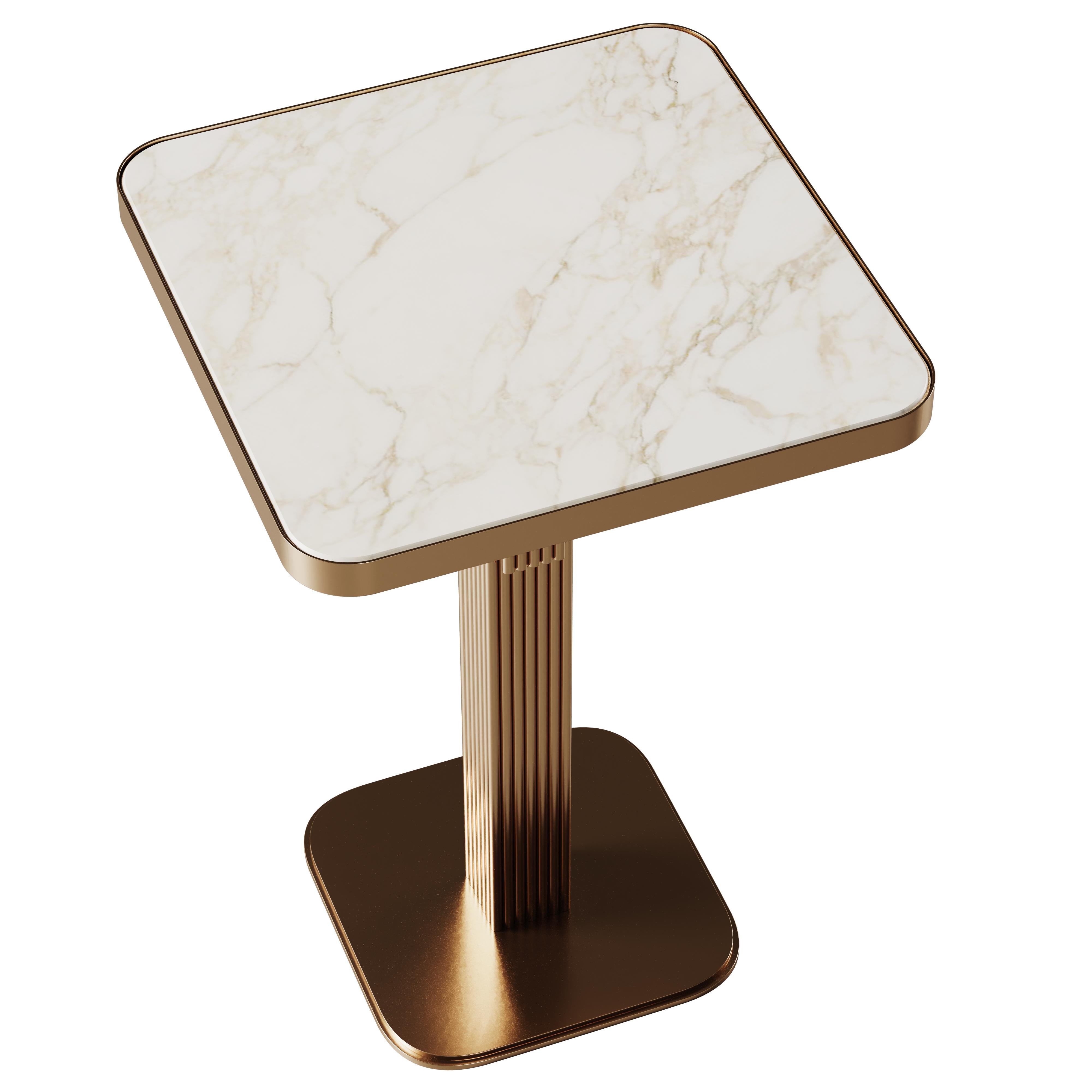 Portuguese 21st Century, Staten Bar Chair Brass Marble For Sale