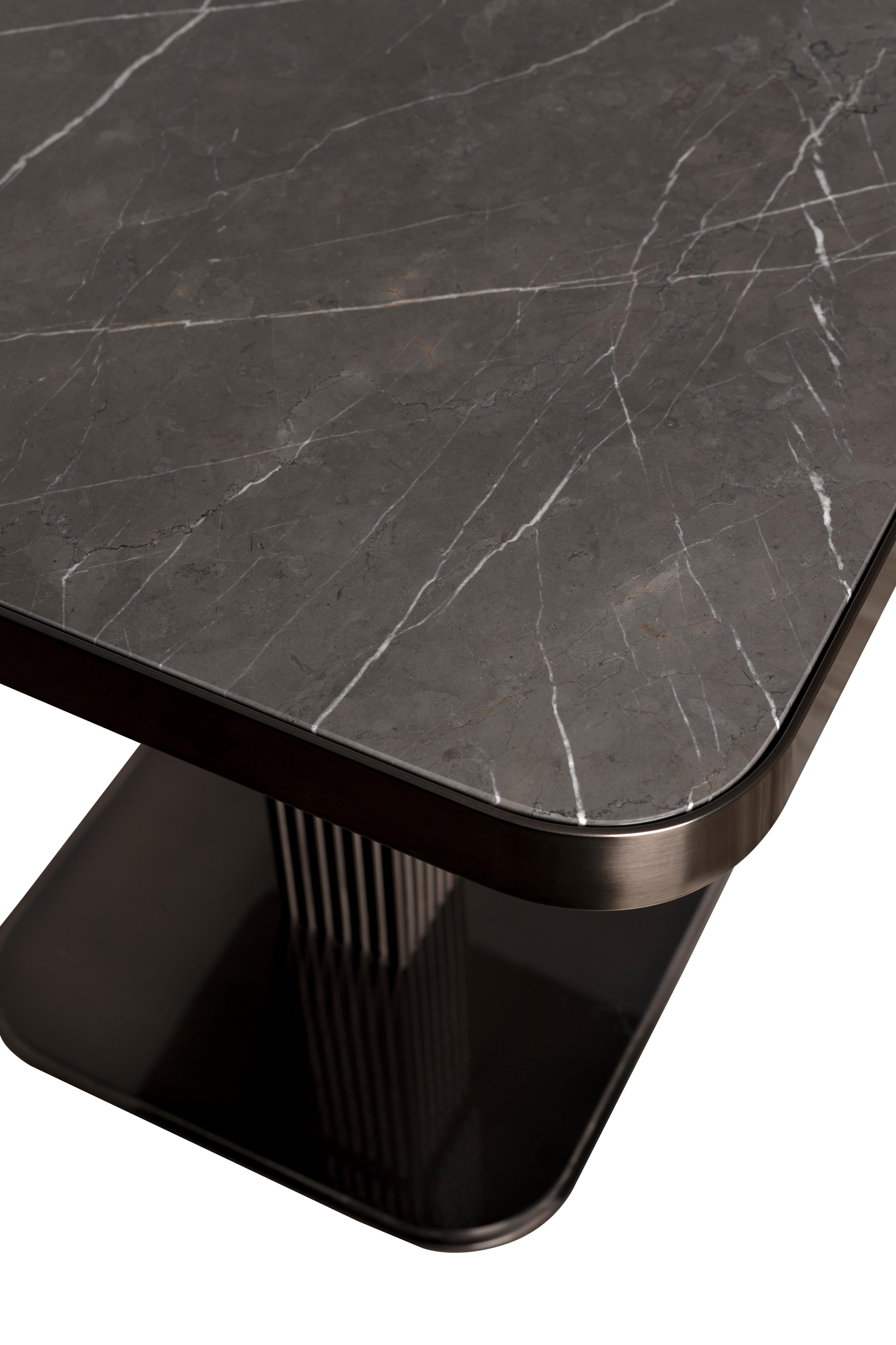 Contemporary 21st Century, Staten Dining Table Marble  Made in Portugal by Porus Studio For Sale