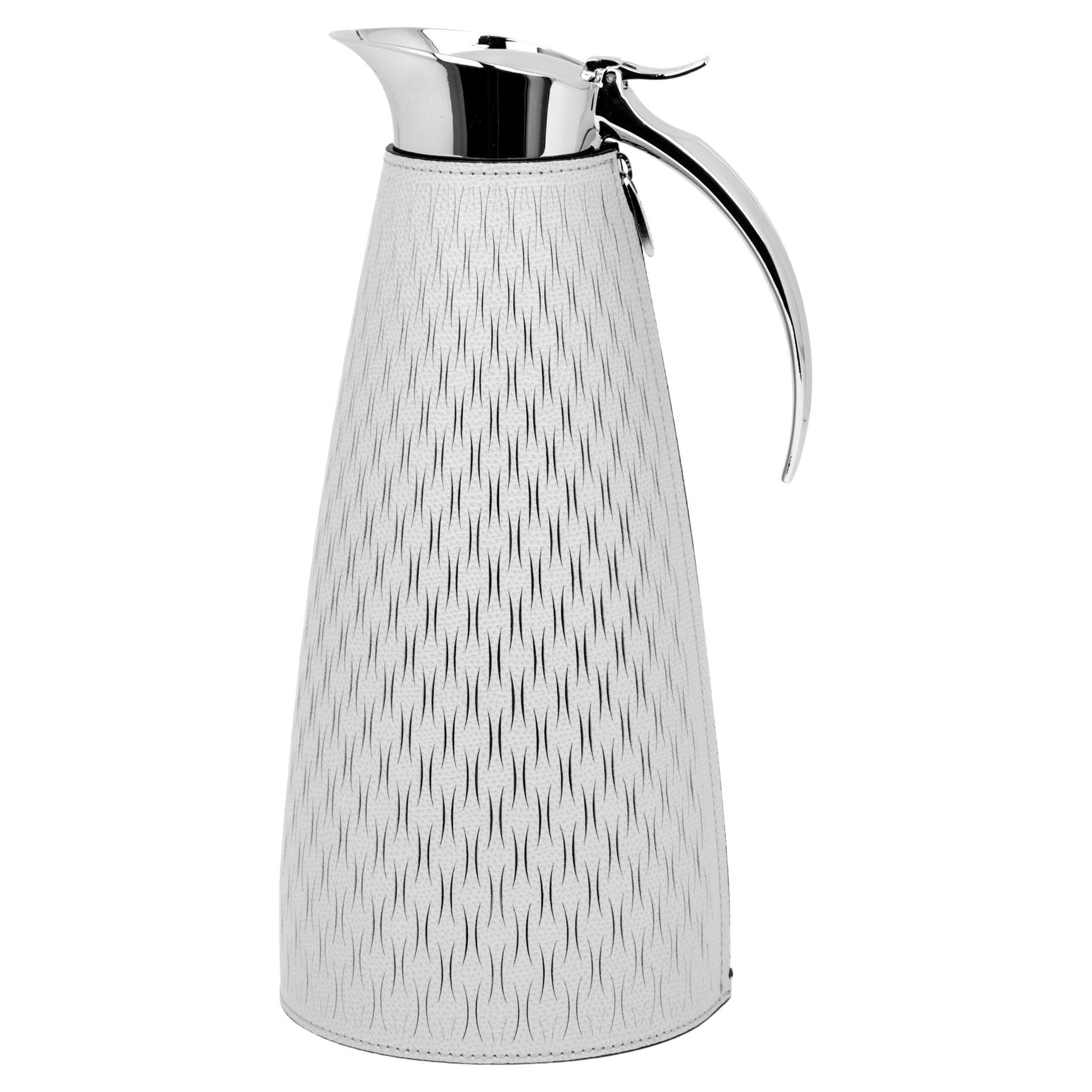 21st Century Steel Thermal Carafe Style with Grey Cover Handcrafed in Italy For Sale