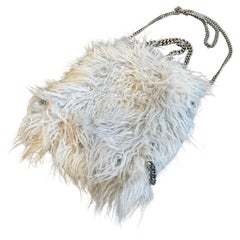 21st Century Stella McCartney Gray Faux Fur and Chain Shoulder Bag