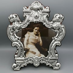 21st Century Sterling Silver Baroque "Cartagloria" Picture Frame
