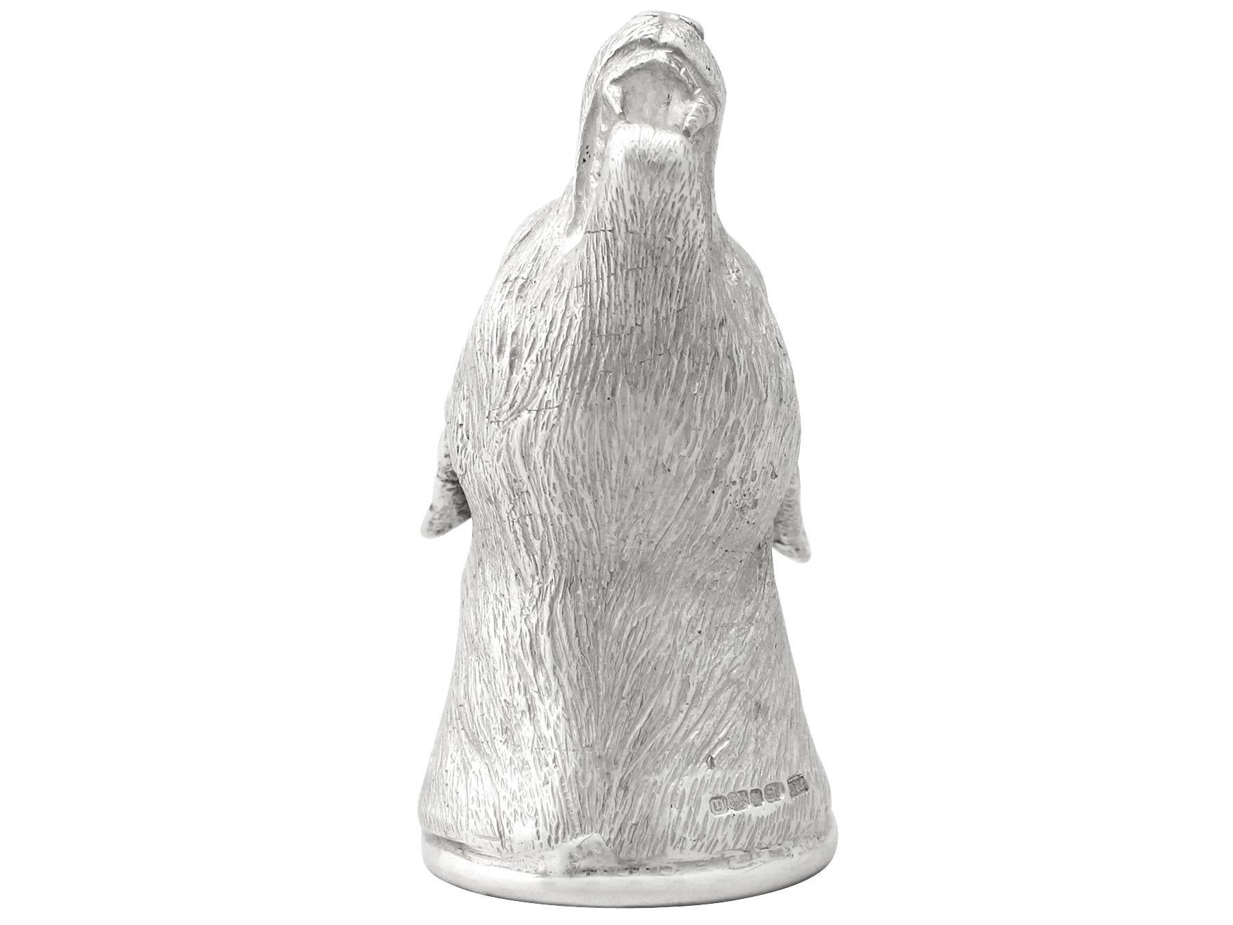 21st Century Sterling Silver Fox Head Stirrup Cup In Excellent Condition For Sale In Jesmond, Newcastle Upon Tyne