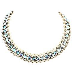 21st Century Sterling & Swarovski Crystal Choker Necklace By, De Luxe NYC A'dam