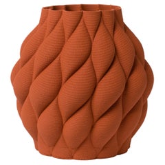 21st Century Stone red Ceramic Mumbai Vase Handcrafted, Italy