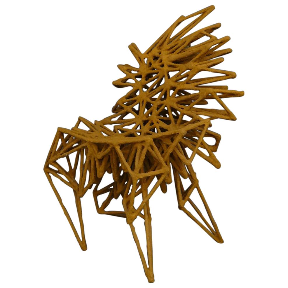 21st Century "String Theory" Chair by Gemma Barr Steel and Sand Paste Yellow For Sale