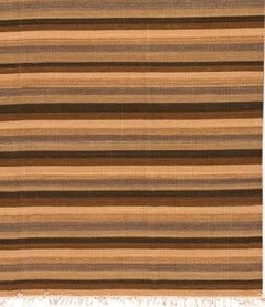 Rug & Kilim Rugs turcs noués à la main, laine, design rayé, 7'10" x 9'10"