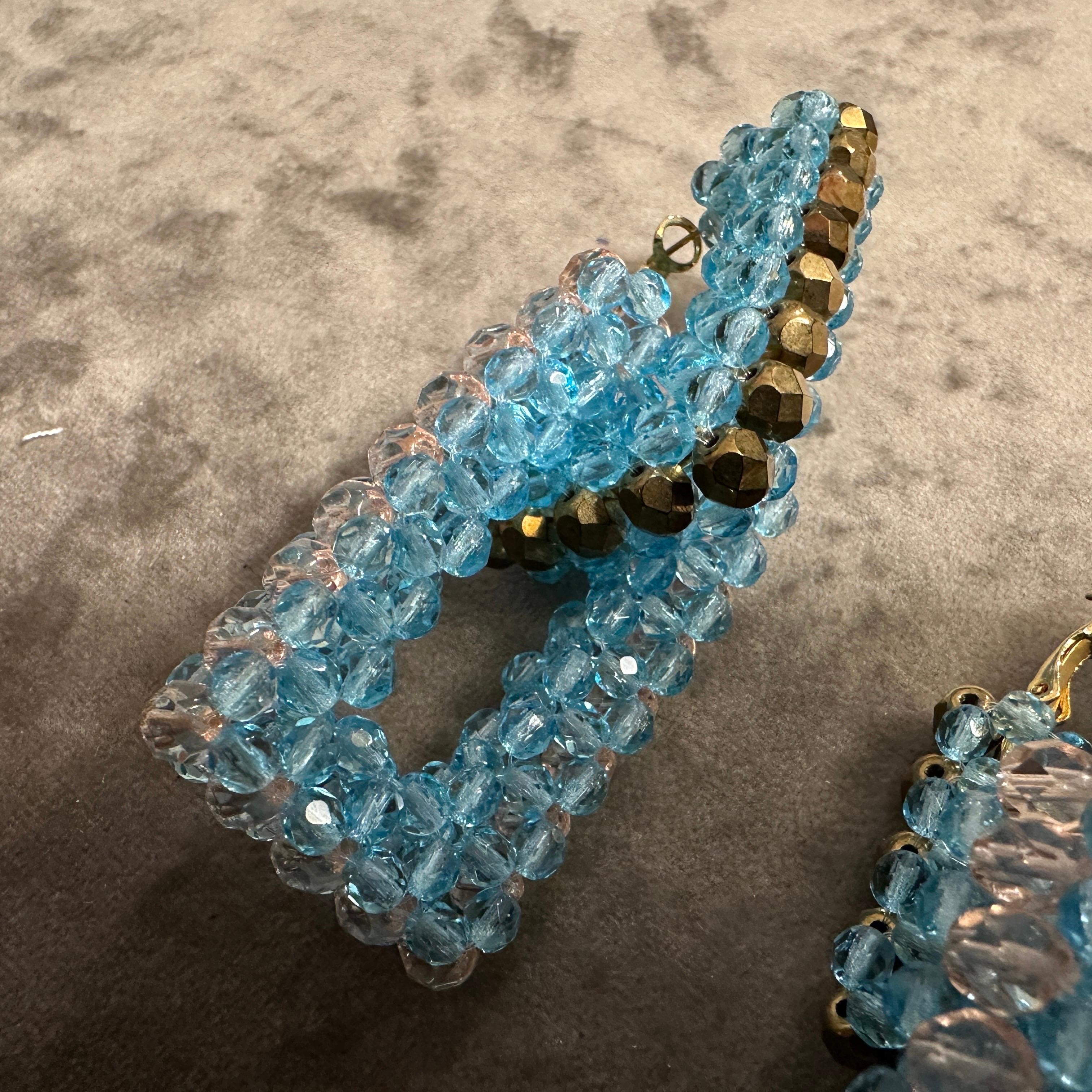 Clous d'oreilles rectangulaires turquoise du 21e siècle par Coppola e Toppo Excellent état - En vente à Aci Castello, IT