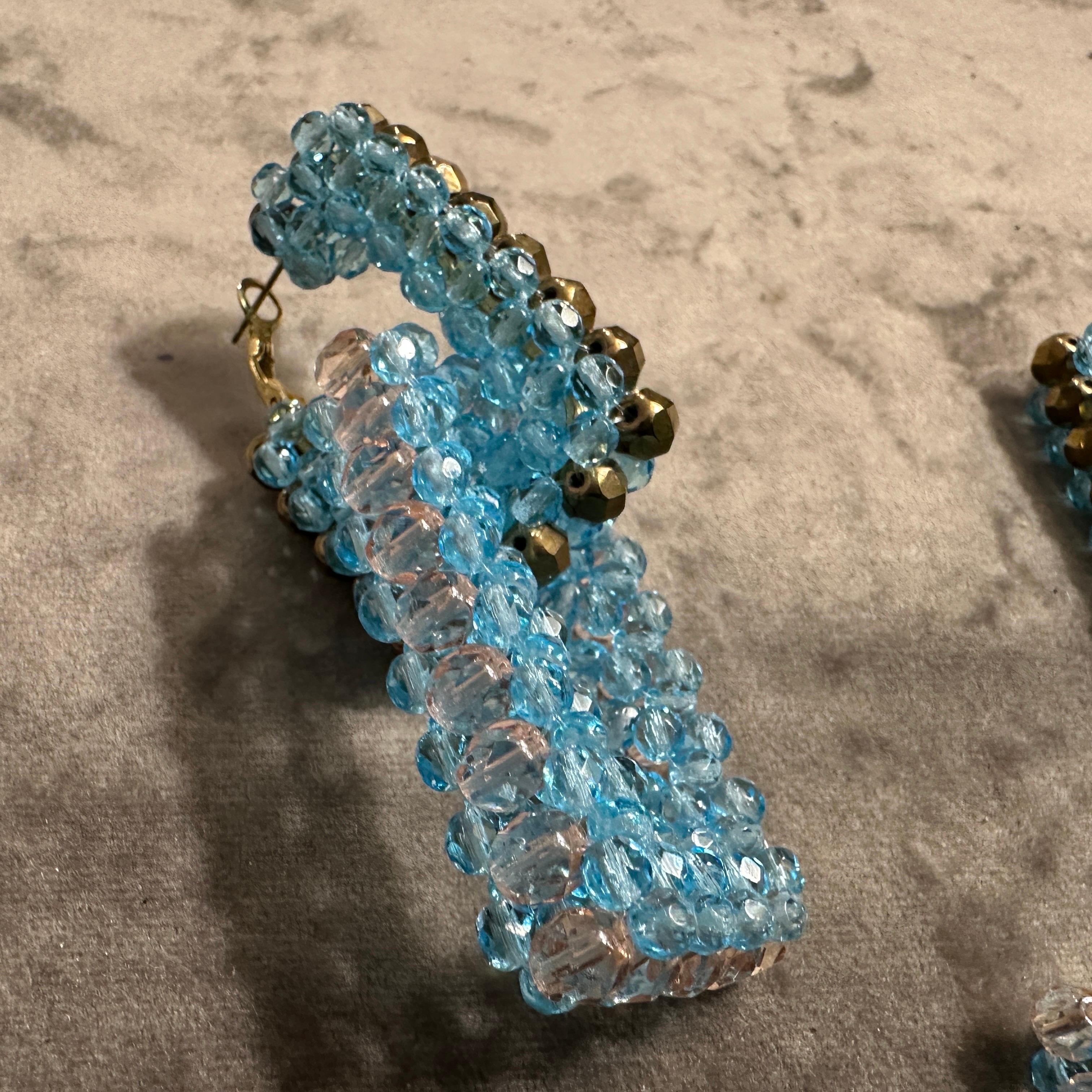 Clous d'oreilles rectangulaires turquoise du 21e siècle par Coppola e Toppo en vente 2