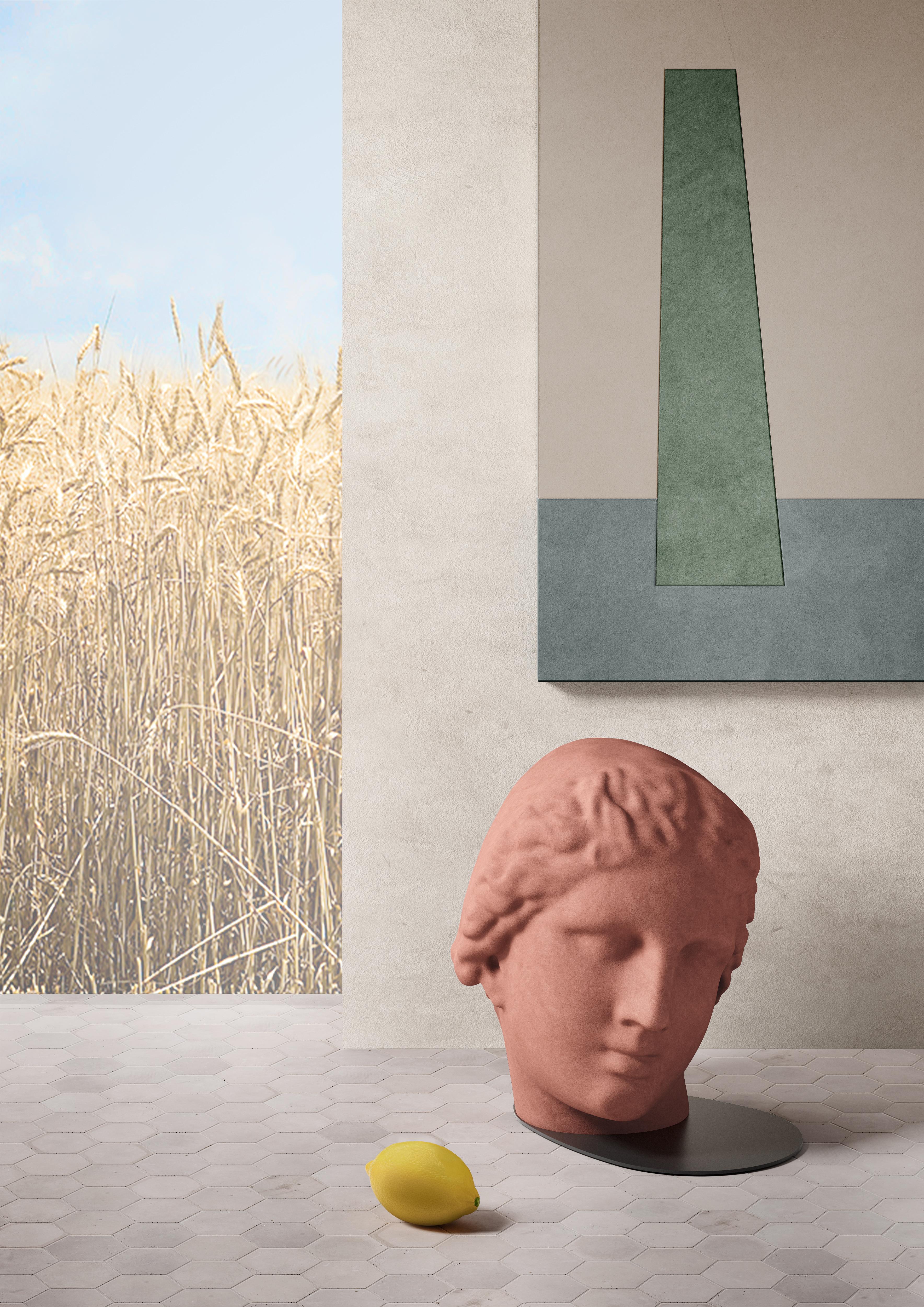 Fatto a macchina 21st Century Studio A Irvine Betti Sgabello in cemento grigio inchiostro Fatto a mano in vendita