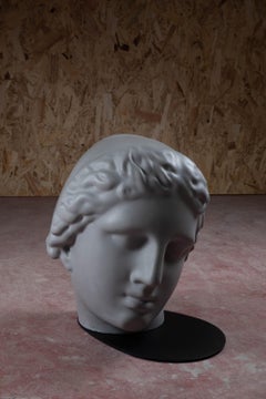 21st Century Studio Irvine Betti Concrete Stool in Silver Grey Cement Handmade