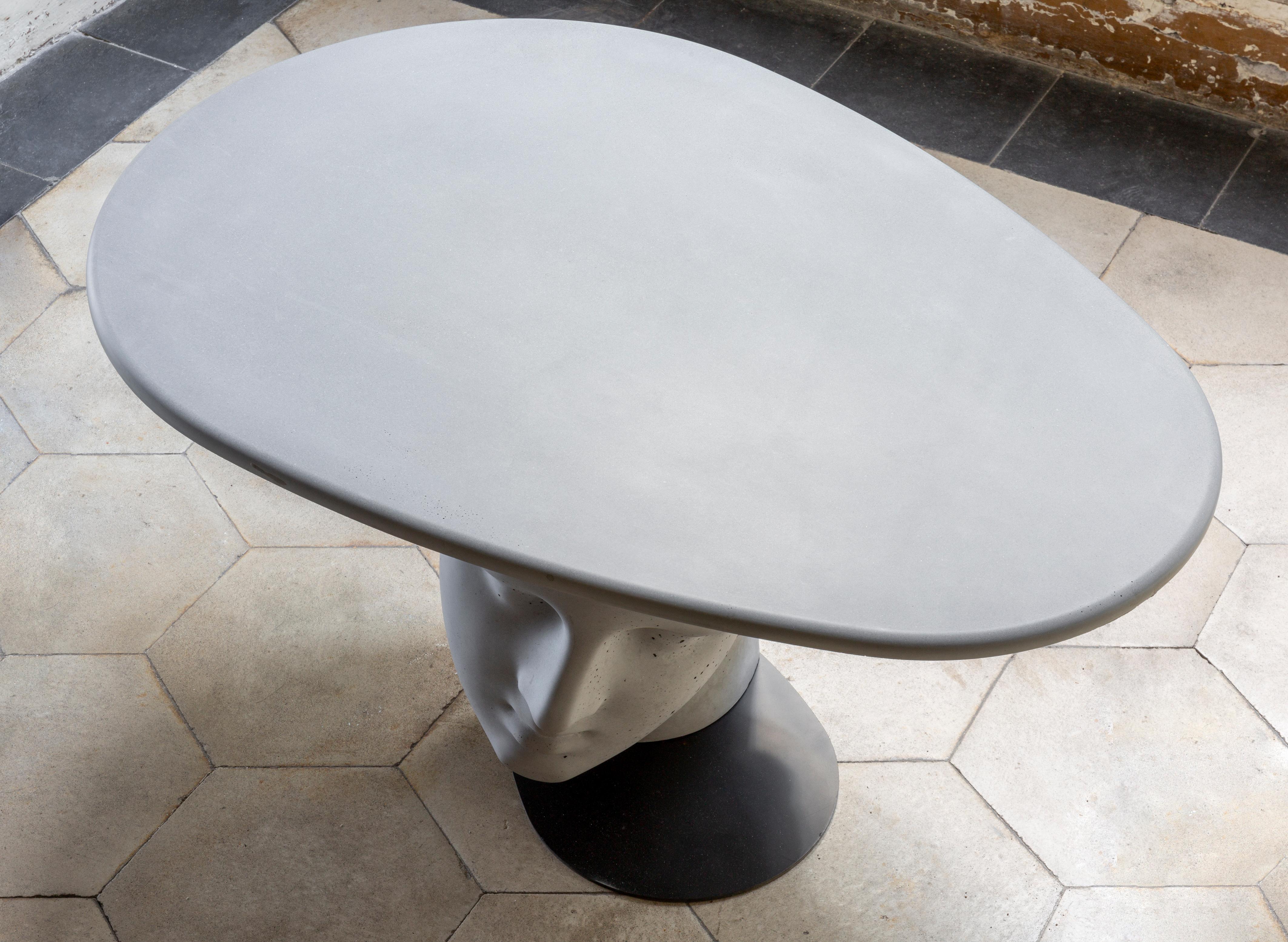 Romain classique 21st Century Studio A Betti Mod.II Table d'appoint à café Béton Gris Ciment en vente