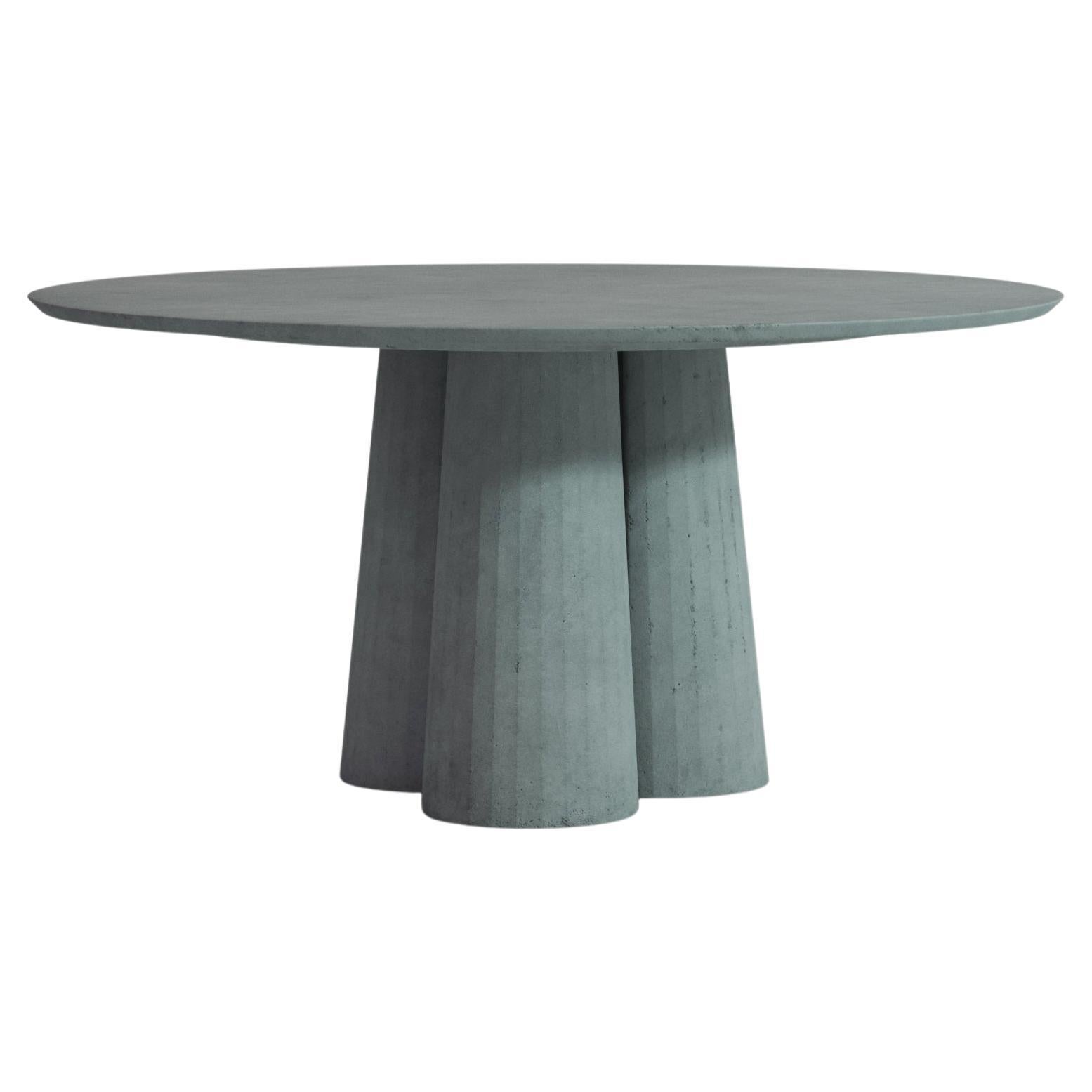 21st Century Studio Irvine Concrete Circular Dining Table Ultramarine Cement