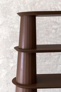 21st Century, Studio Irvine Fusto Bookcase Concrete Bookshelves Brown Cement