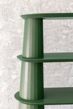 21st Century Studio Irvine Fusto Bookcase Concrete Bookshelves Fir Green Cement