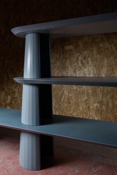 21st Century Studio Irvine Fusto Bookcase Mod.I Concrete Bookshelf Blue Cement
