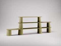 21st Century Studio Irvine Fusto Bücherregal Mod.I Beton Bücherregal Creme Zement