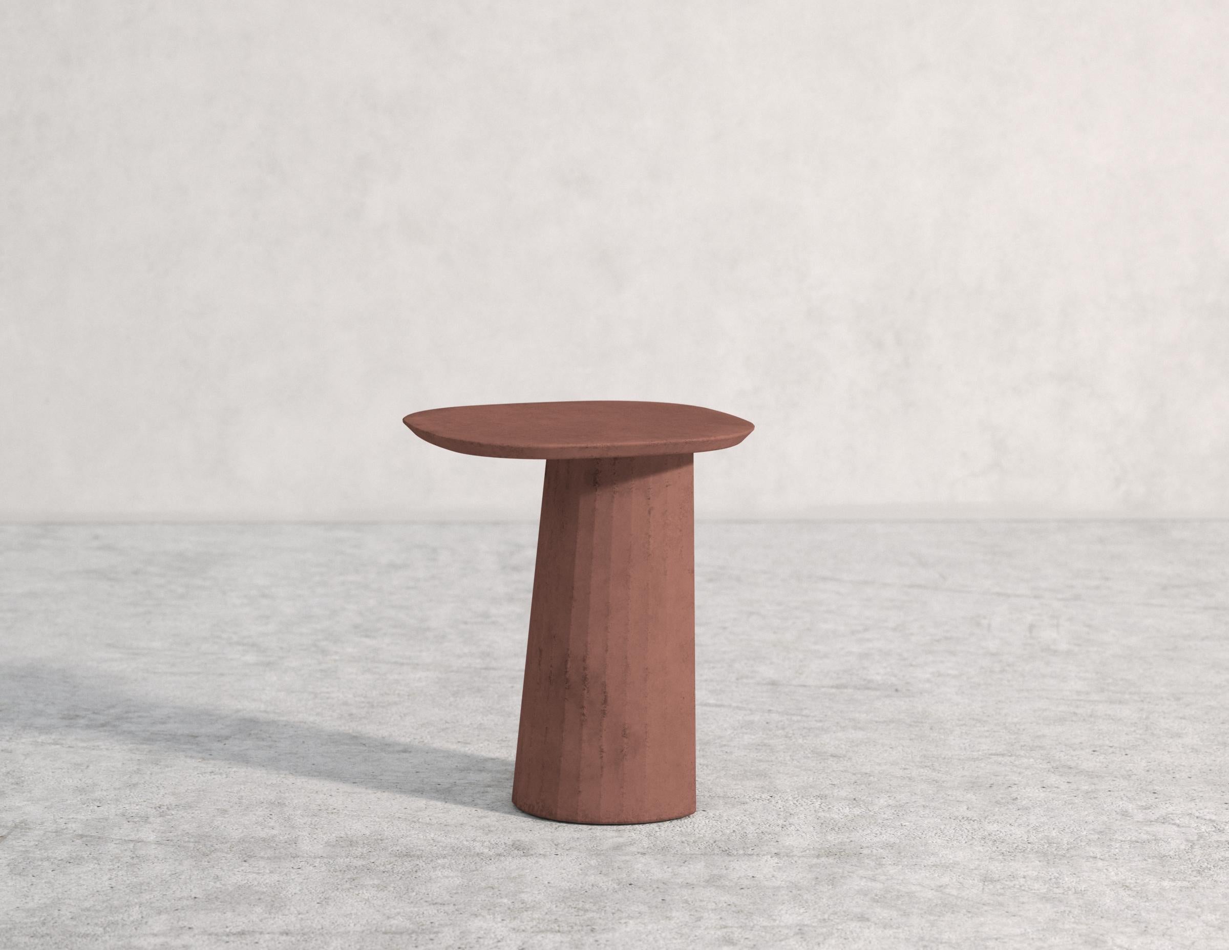 Contemporary 21st Century Studio Irvine Fusto Concrete Coffee Table Green Fir Cement Mod.II For Sale