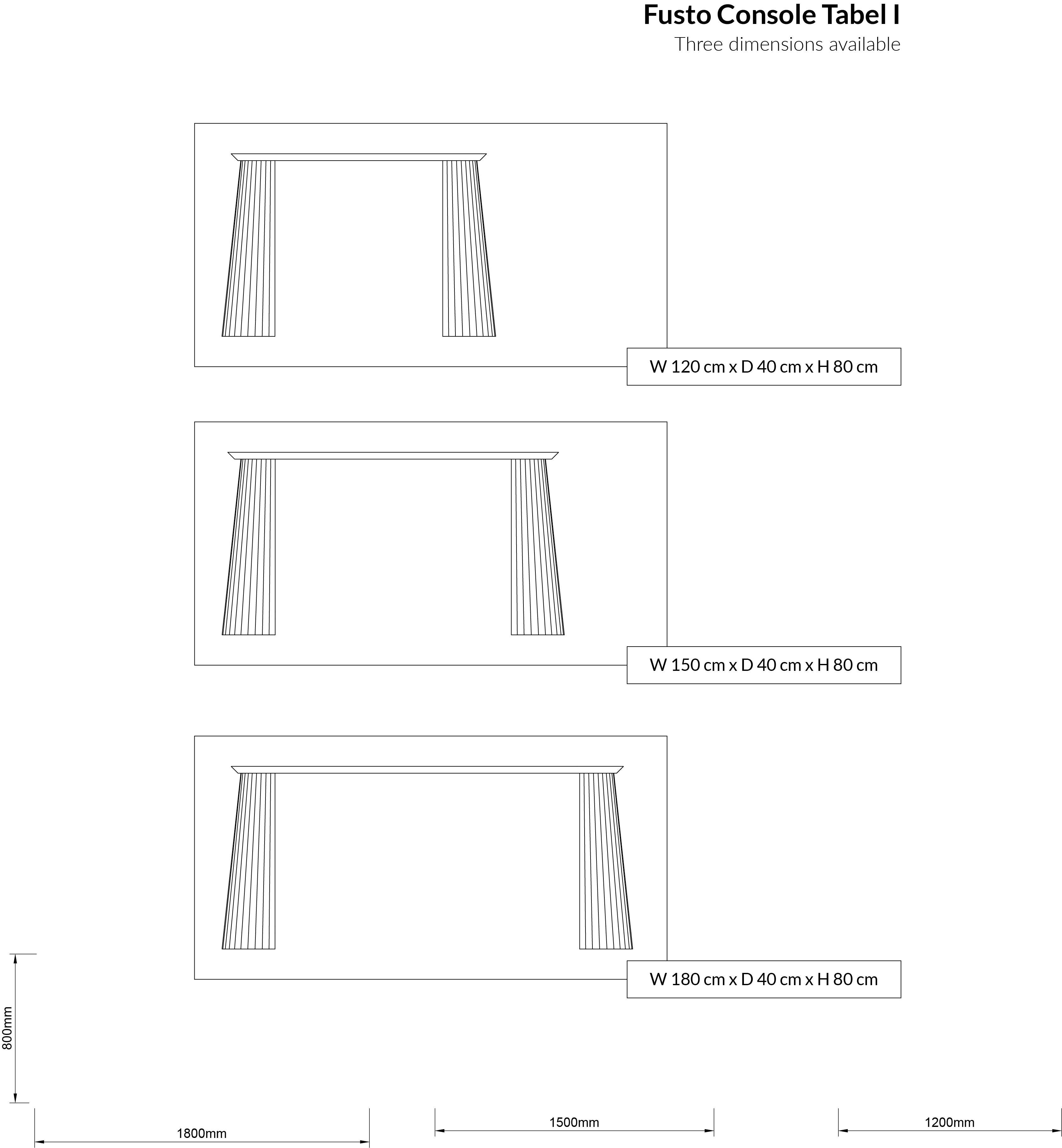 Italian 21st Century, Studio Irvine Fusto Console Table Mod, I Concrete Brown Cement For Sale