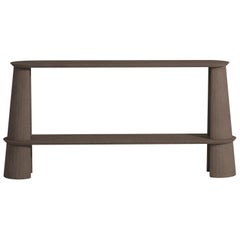 21st Century Studio Irvine Fusto Side Console Table Concrete Cement Brown Color