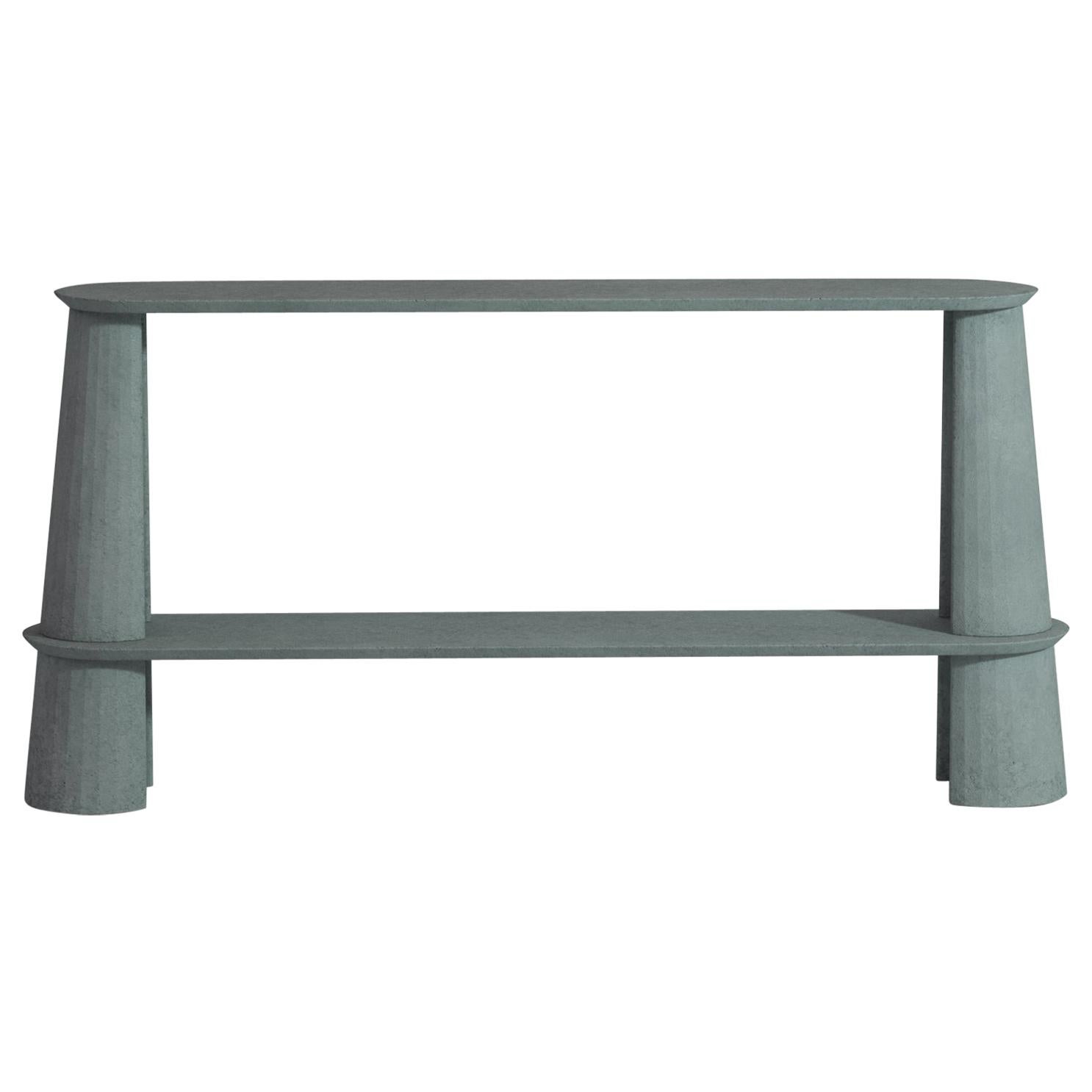 21st Century Studio Irvine Fusto Side Console Table Concrete Cement Ink Grey For Sale 1