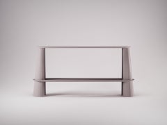 21st Century Studio Irvine Fusto Side Console Table Concrete Cement Powder Beige