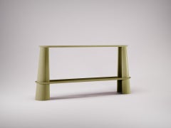 21st Century Studio Irvine Fusto Side Console Table Concrete Cement Yellow Cream