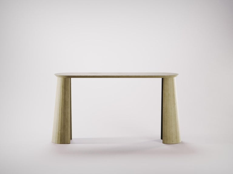 21st Century Studio Irvine Fusto Side Console Table Mod. I Concrete Green Cement For Sale 2