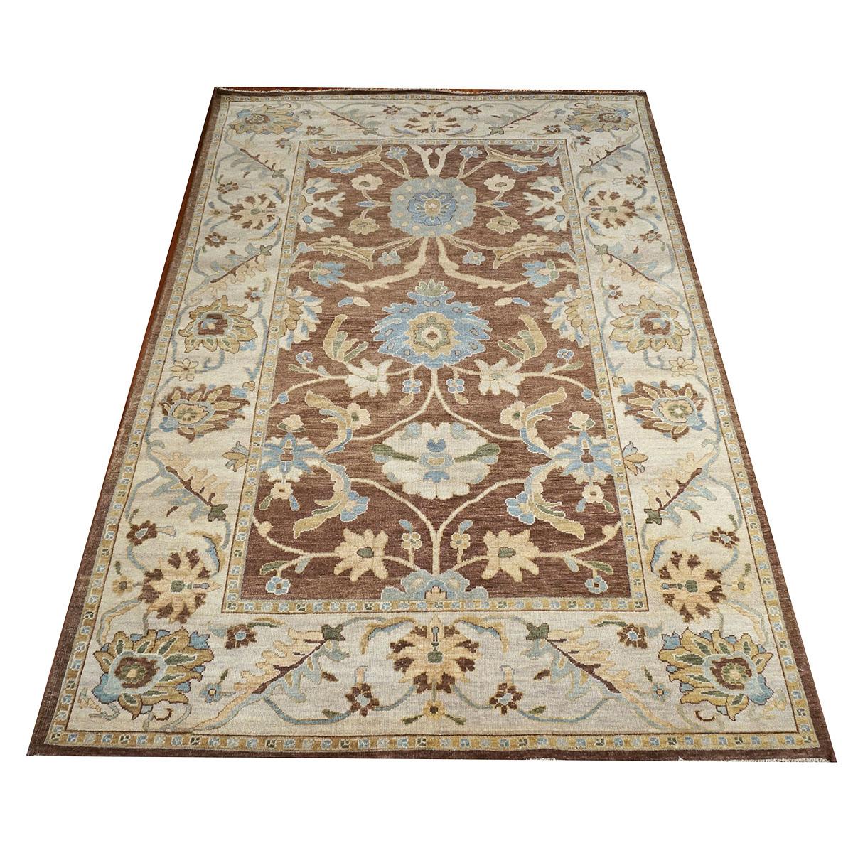 Ashly Fine Rugs presents an antique recreation of an original Afghan Sultanabad 6x9 Handmade Area Rug. Part of our own previous production, this antique recreation was thought of and created in-house and 100% handmade in Afghanistan by master