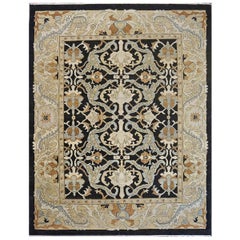 21st Century Sultanabad Rugs 8x10 Tan and Black fatto a mano in lana