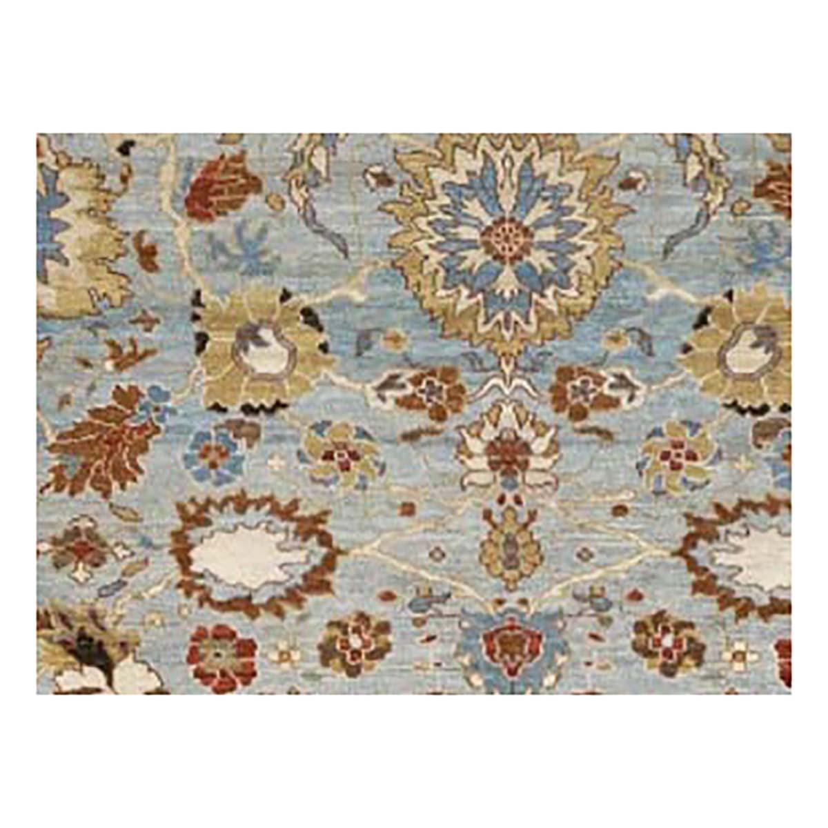 Afghan 21st Century Sultanabad 9x12 Slate Blue & Rust Handmade Area Rug