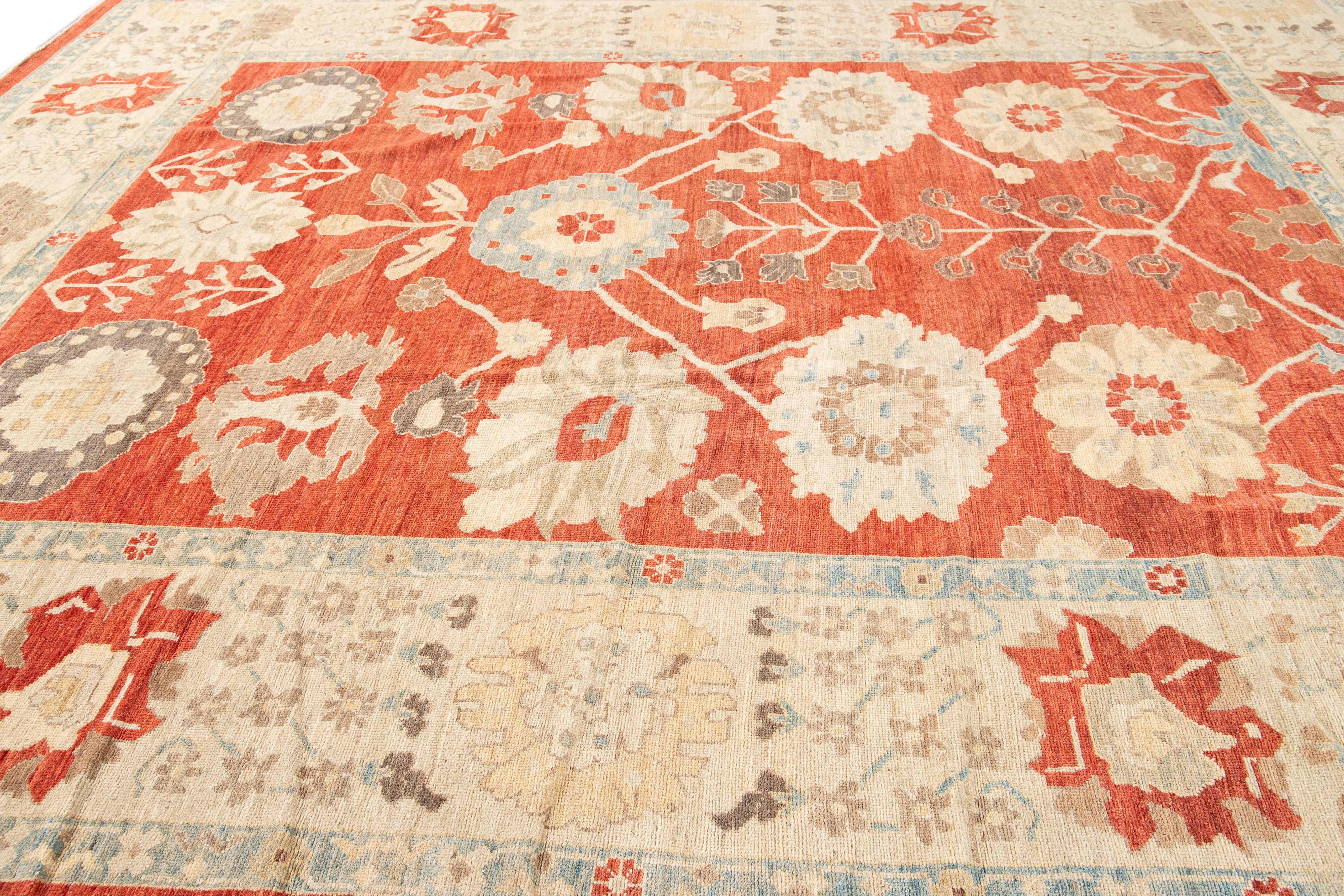 21st Century Sultanabad Contemporary wool Rug For Sale 5
