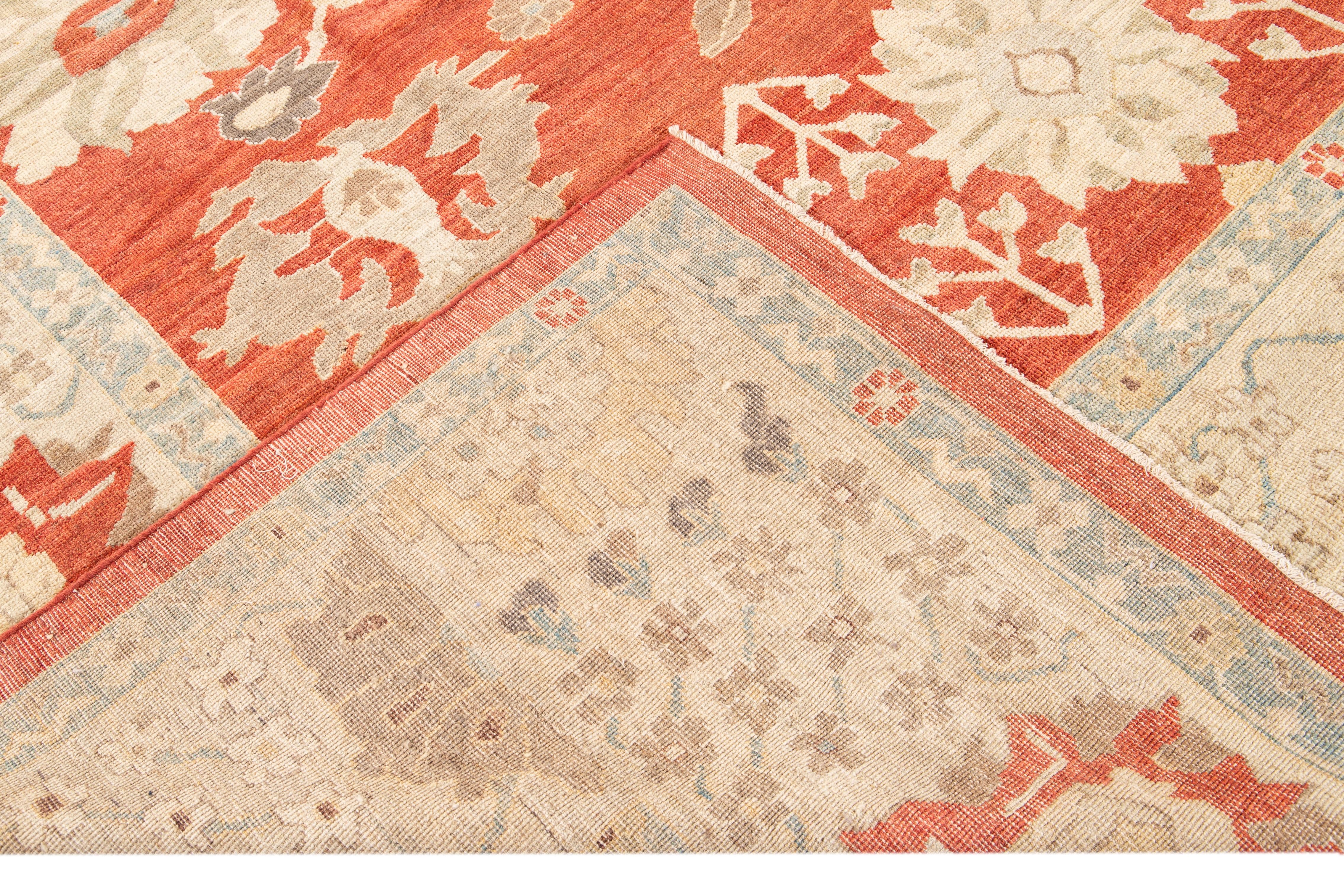 21st Century Sultanabad Contemporary wool Rug For Sale 8